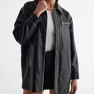 Express Black Bomber Jacket Large